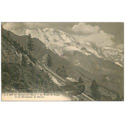 carte postale ancienne 74 SAINT-GERVAIS-LES-BAINS. Train à crémaillière Dôme de Miage