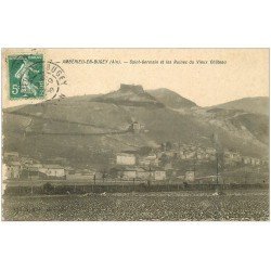 carte postale ancienne 01 Ambérieu-en-Bugey. Saint-Germain et Ruines du Château 1909