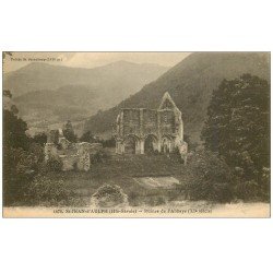 carte postale ancienne 74 SAINT-JEAN D'AULPH AULPS. Ruines Abbaye et Joranloup