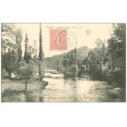 carte postale ancienne 14 CLECY. L'Orne au Vey 1905