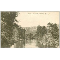 carte postale ancienne 14 CLECY. L'Orne au Vey prise du Pont