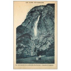 carte postale ancienne 74 SALLANCHES. Cascade d'Arpennaz