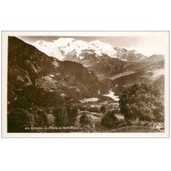 carte postale ancienne 74 SERVOZ. Chaîne Mont Blanc. Carte photo