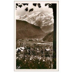 carte postale ancienne 74 SERVOZ. Vue Mont Blanc. Carte photo