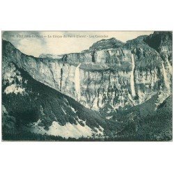 carte postale ancienne 74 SIXT. Cascades Cirque du Fer à Cheval 1929