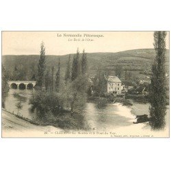 carte postale ancienne 14 CLECY. Moulin et pont du Vay Vey