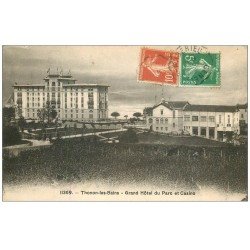 carte postale ancienne 74 THONON-LES-BAINS. Grand Hôtel du Parc et Casino 1909