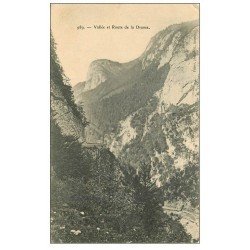 carte postale ancienne 74 VALLEE ET ROUTE DE LA DRANSE 1913
