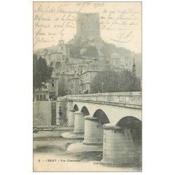 carte postale ancienne 26 CREST. Le Pont 1903