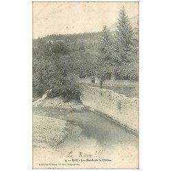 carte postale ancienne 26 DIE. Pêcheur bords de la Drôme 1905