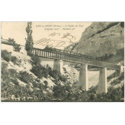 carte postale ancienne 26 LUC-EN-DIOIS. Train sur le Viaduc du Claps 1917