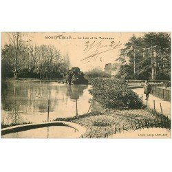 carte postale ancienne 26 MONTELIMAR. Lac et Terrasse 1924 avec personnage