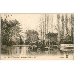 carte postale ancienne 26 MONTELIMAR. Le Jardin Public Tampon Militaire 1915