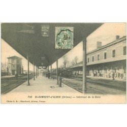 26 SAINT-RAMBERT-D'ALBON. La Gare avec Locomotive à vapeur 1907