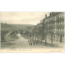 carte postale ancienne 26 VALENCE. Avenue Gambetta et Nouveau Pont en travaux 1905