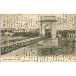 carte postale ancienne 26 VALENCE. Le Pont suspendu 1903