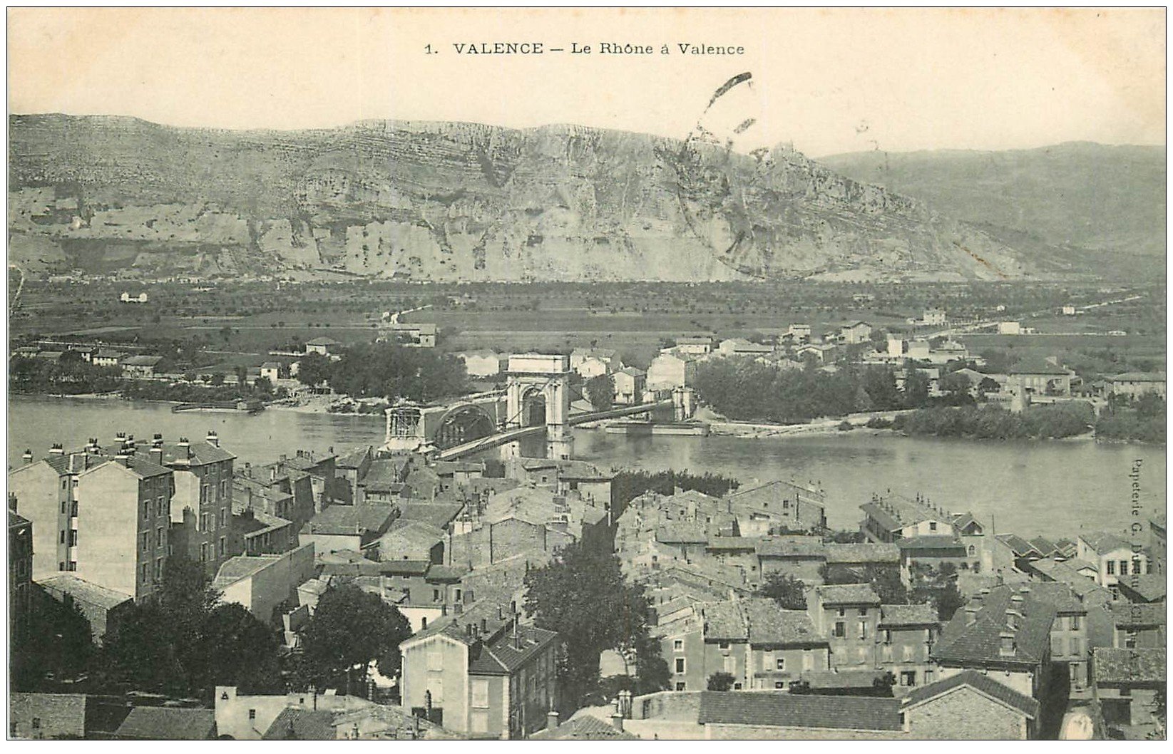 carte postale ancienne 26 VALENCE. Le Rhône 1906