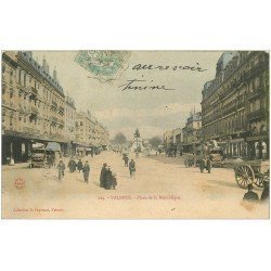 carte postale ancienne 26 VALENCE. Place de la République 1903.