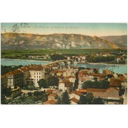 carte postale ancienne 26 VALENCE. Pont et Rocher de Crussol