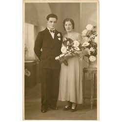 carte postale ancienne 78 VERSAILLES. Photo format carte. Mariage de Théo et Simone 1935 à Versailles