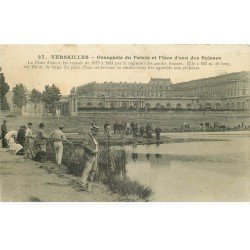 carte postale ancienne 78 VERSAILLES. Pêcheurs à la Pièce d'eau des Suisses 1905