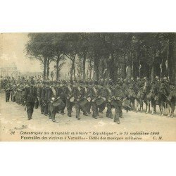 78 VERSAILLES. Catastrophe du Dirigeable République. Funérailles 1909 défilé musiques militaires