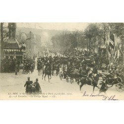 carte postale ancienne 78 VERSAILLES. Roi et Reine Italie. Cortège Royal en 1903