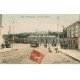 carte postale ancienne 78 VERSAILLES. Gare des Chantiers 1913 Hôtel de la Cloche des Chemins de Fer