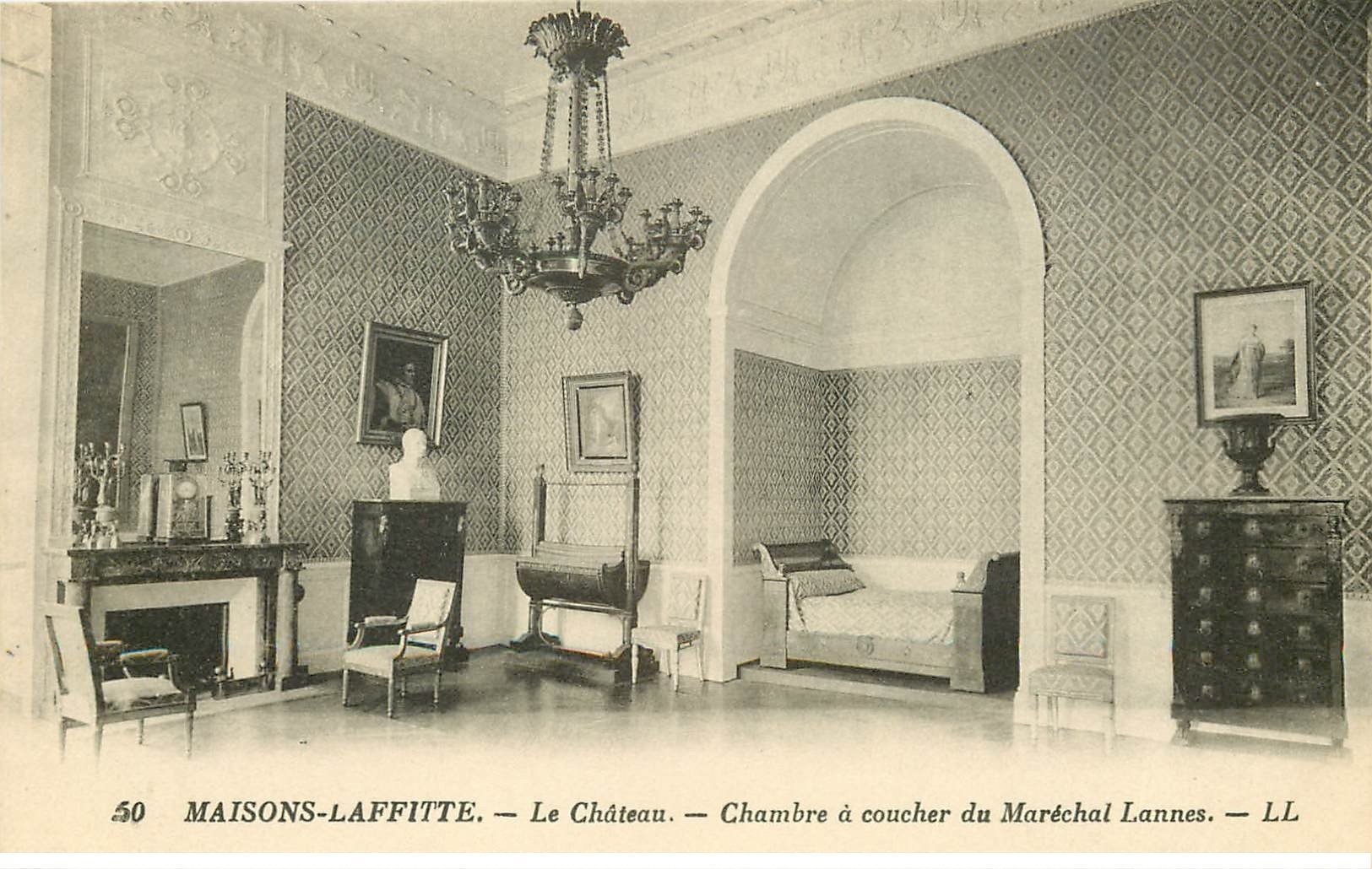 carte postale ancienne 78 MAISONS-LAFFITTE. Le Château Chambre Maréchal Lannes