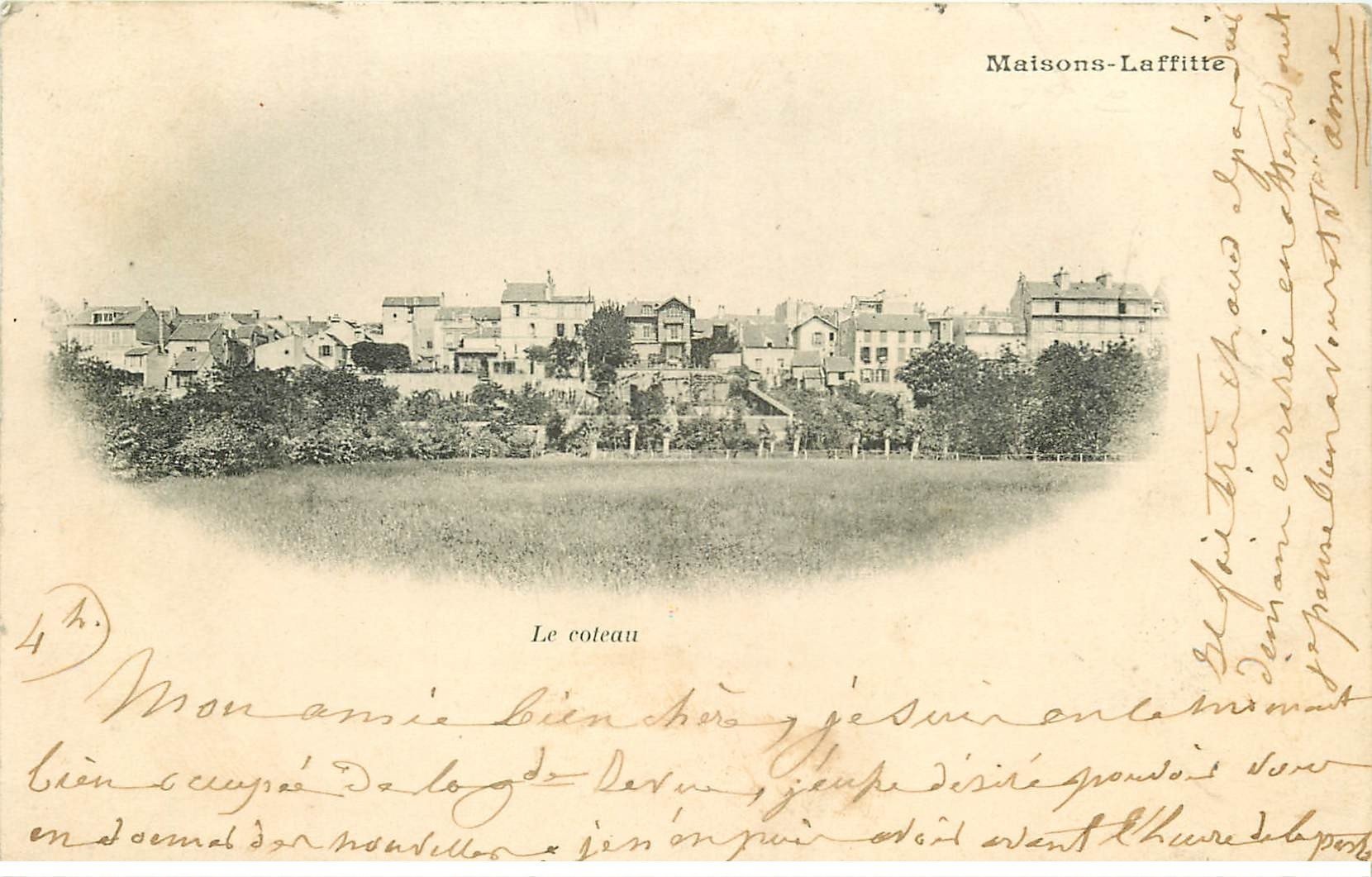 carte postale ancienne 78 MAISONS-LAFFITTE. Le Coteau 1902