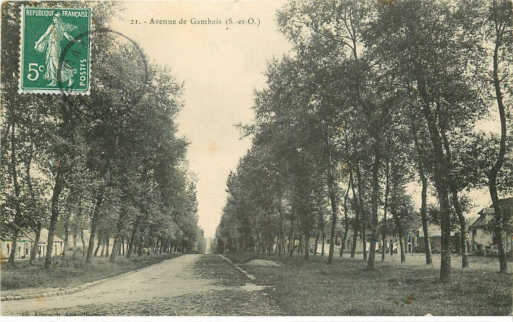 carte postale ancienne 78 MAISONS-LAFFITTE. Avenue de Gambais
