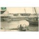 carte postale ancienne 14 COURSEULLES. Barques de Pêche à Marée basse 1909. Métiers de la Mer