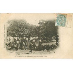 carte postale ancienne 78 MAISONS-LAFFITTE. Le Camp la Pause 1904