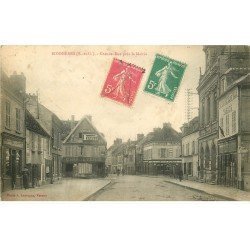 78 BONNIERES-SUR-SEINE. Grande Rue. Comptoirs Français et publicité Pirelli