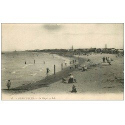 carte postale ancienne 14 COURSEULLES. La Plage 1913