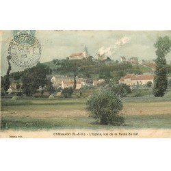 carte postale ancienne 78 CHATEAUFORT. L'Eglise Route de Gif 1906. En l'état