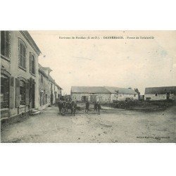 carte postale ancienne 78 DANNEMARIE. Ferme de Dolainville attelage Boeufs