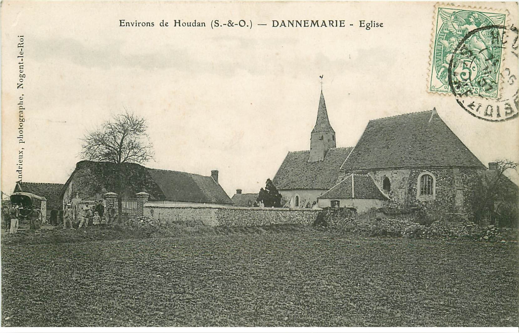 carte postale ancienne 78 DANNEMARIE. Eglise 1907