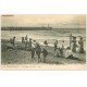 carte postale ancienne 14 COURSEULLES. La Plage et Jetée 1919