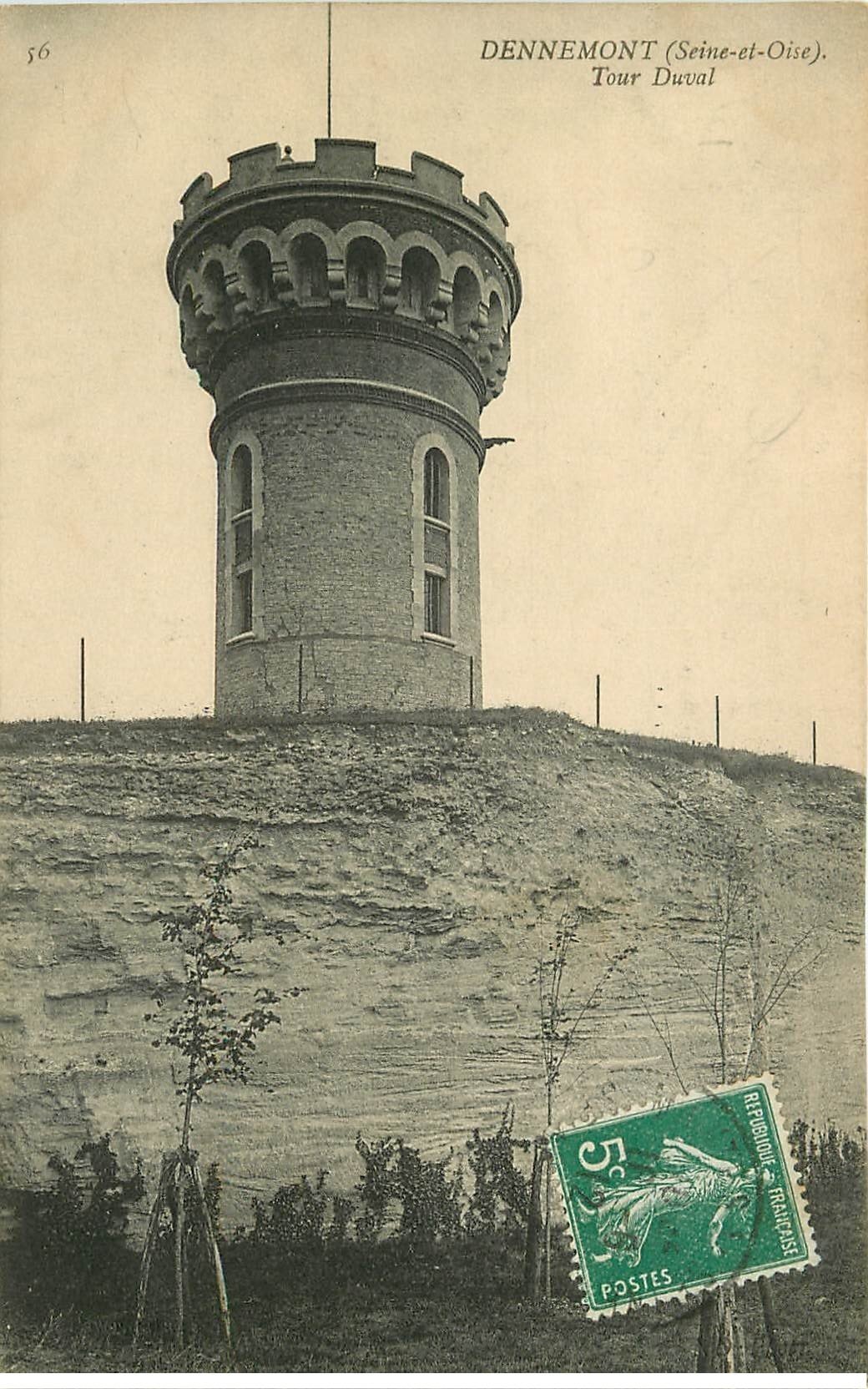 carte postale ancienne 78 DENNEMONT. Tour Duval 1912