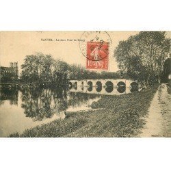 carte postale ancienne 78 MANTES. Le Vieux Pont de Limay 1912
