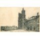 carte postale ancienne 78 MANTES. Notre Dame et vieux Théâtre Place de l'Etape 1904