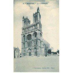 carte postale ancienne 78 MANTES. La Cathédrale en travaux