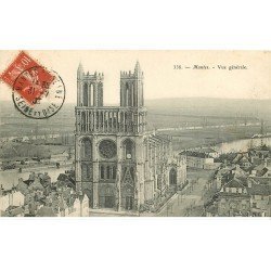 carte postale ancienne 78 MANTES. Vue générale 1909