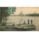carte postale ancienne 78 MANTES. Le Bac de l'Ile Laumône 1909