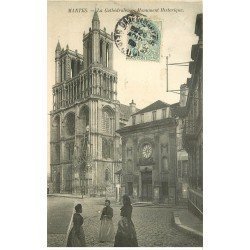 carte postale ancienne 78 MANTES. La Cathédrale 1905