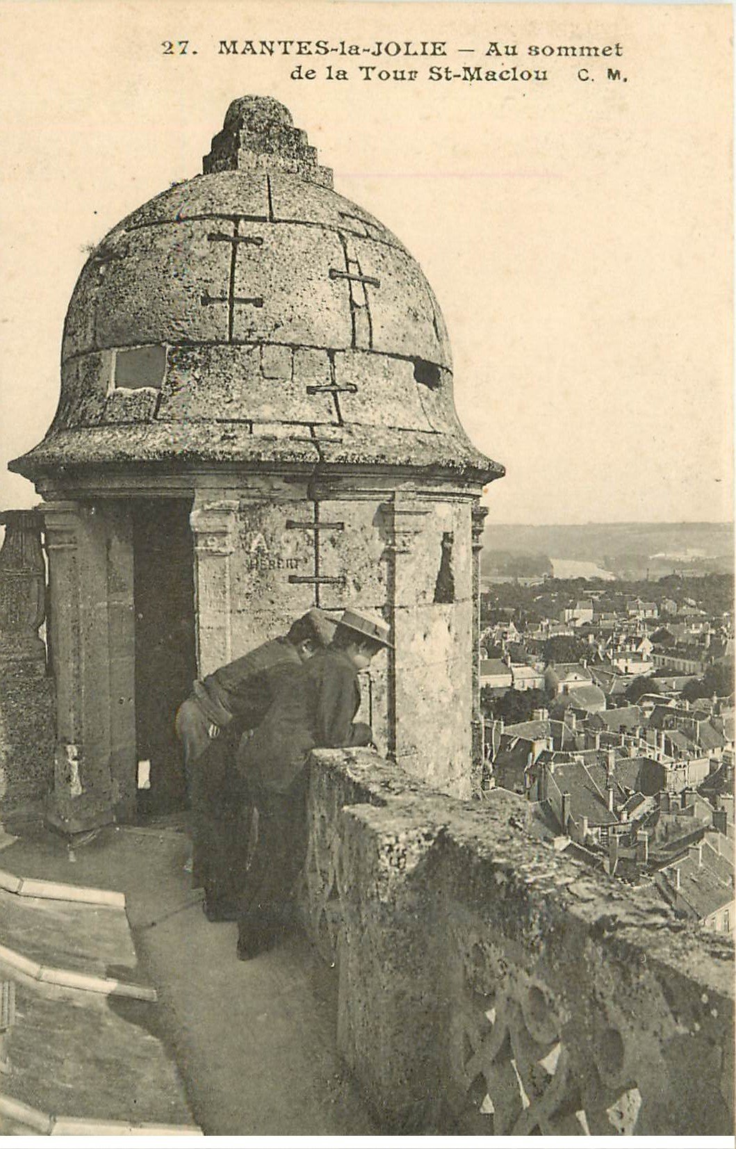 carte postale ancienne 78 MANTES-LA-JOLIE. Tour Saint-Maclou 1912