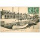 carte postale ancienne 14 COURSEULLES. Le Bassin et l'Huillerie 1925 Voiliers