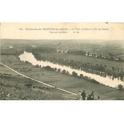 carte postale ancienne 78 MANTES-LA-JOLIE. L'Ile des Dames