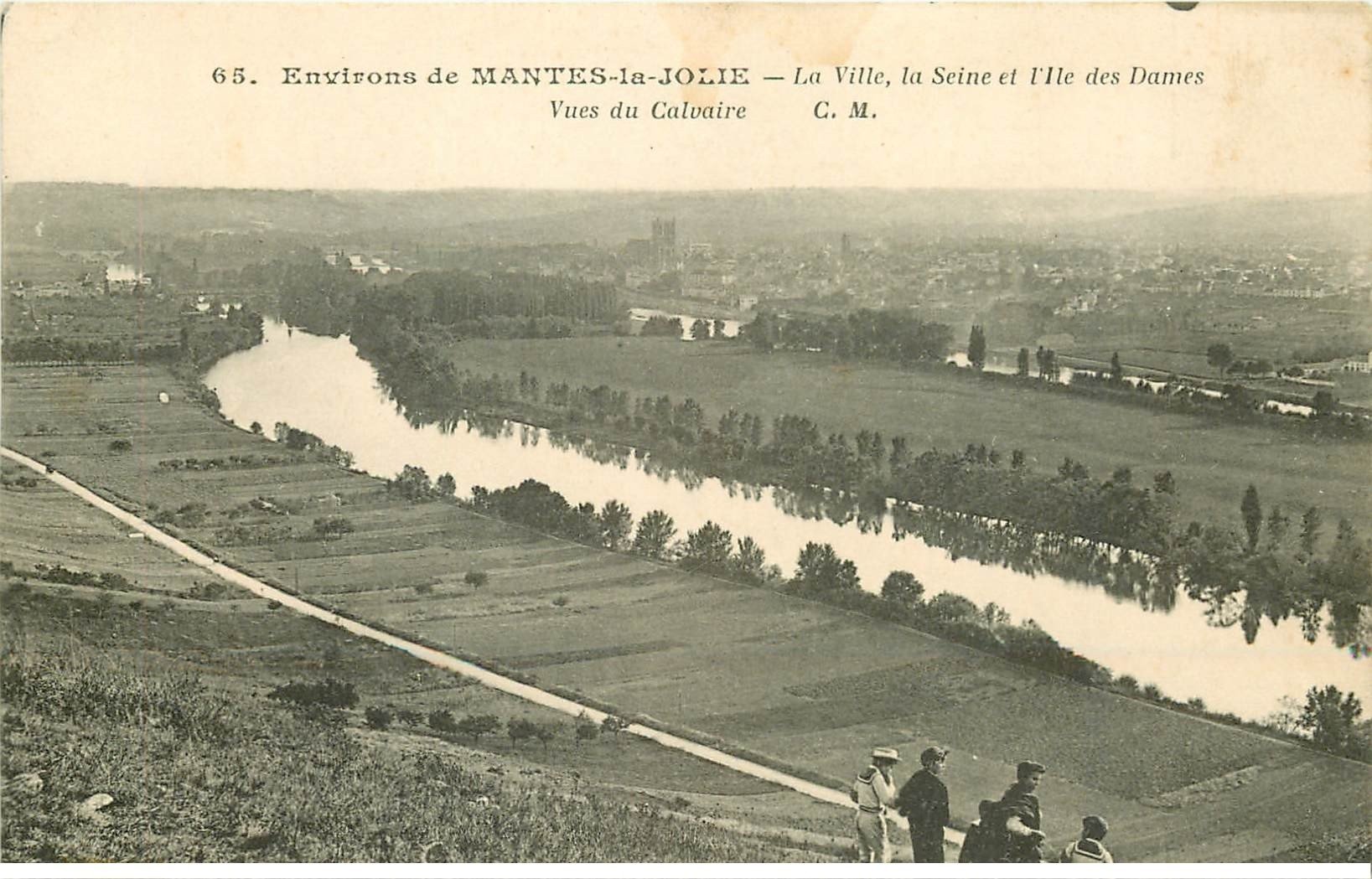 carte postale ancienne 78 MANTES-LA-JOLIE. L'Ile des Dames